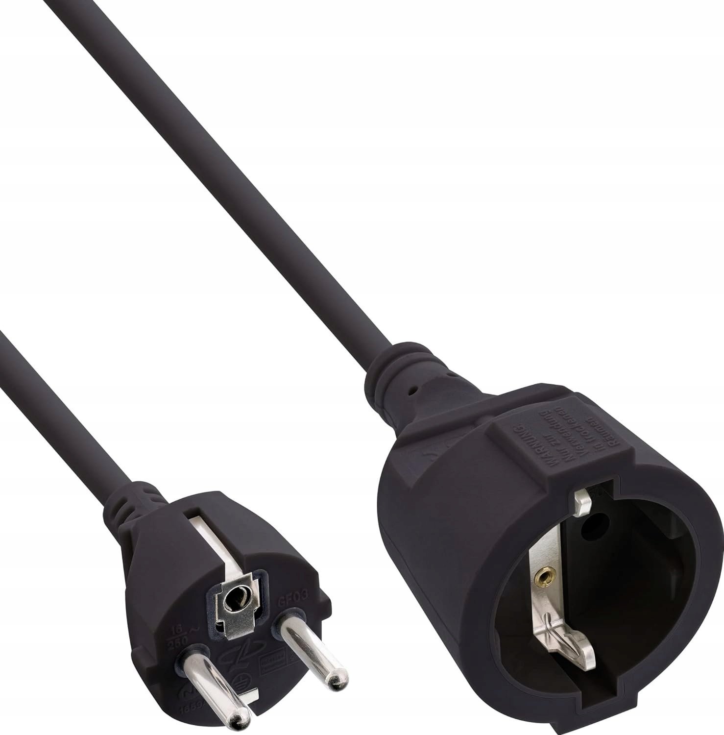 InLine InLine® Power Extension Cable Type F black 1.5m