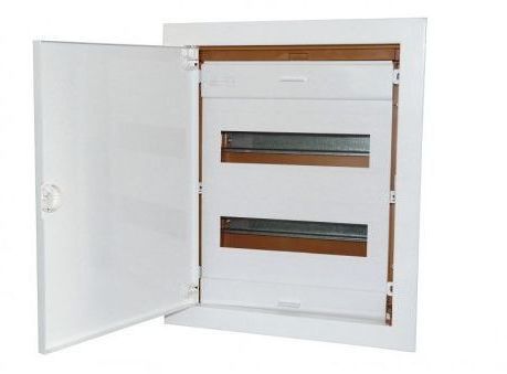 Pawbol Rozdzielnica modułowa 2x12 podtynkowa z metalowymi drzwiami IP40 N+PE (C.1524)