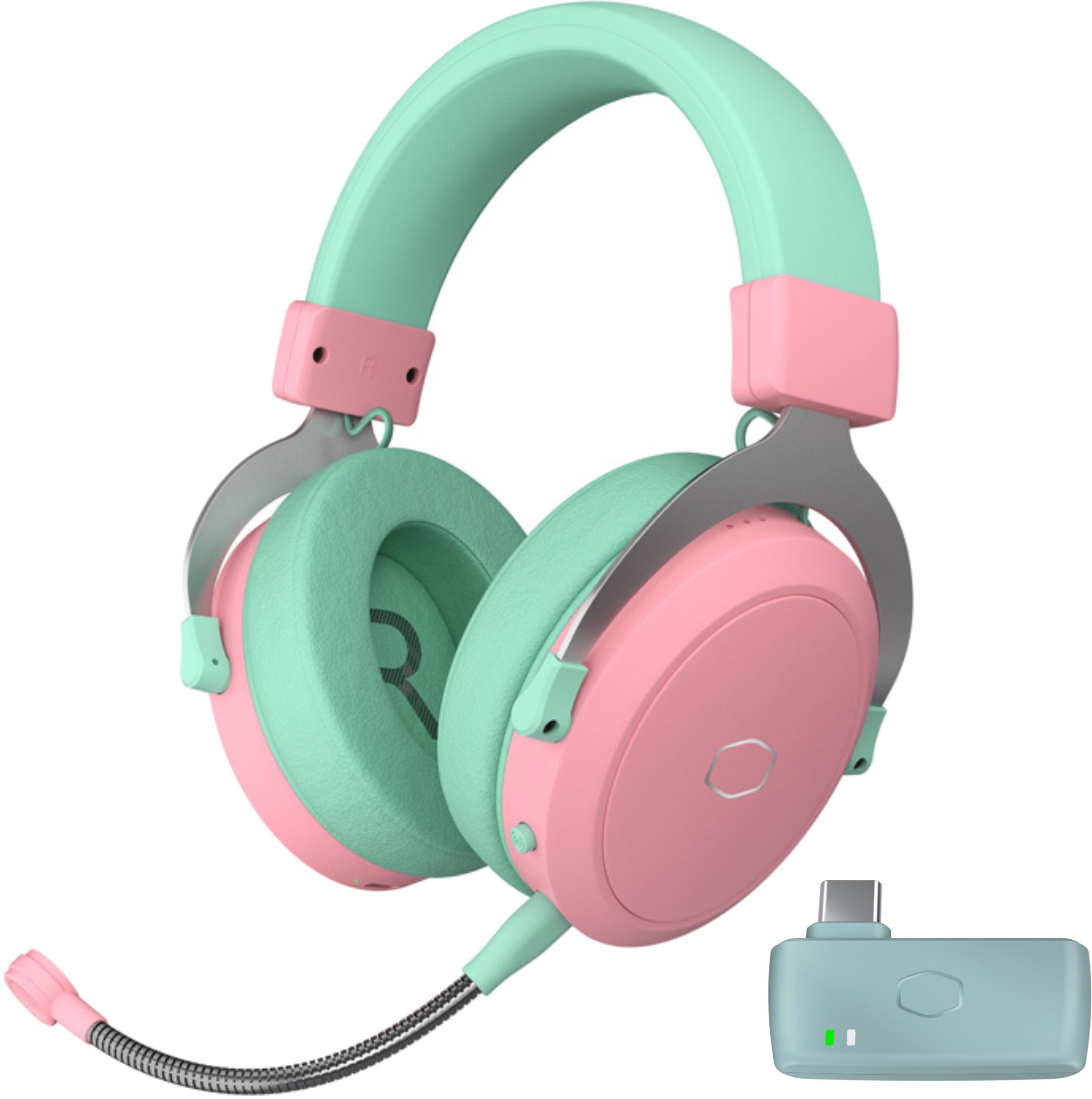 COOLER MASTER CH351-MC Słuchawki gamingowe zielono-różowe