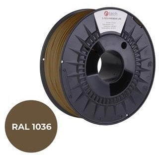 C-Tech Nici do druku PREMIUM LINE PLA, perłowy złoty, RAL1036, 1,75mm, 1kg