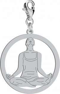 Radziszewska Jewellery Charms Srebrny Kwiat Lotosu Joga 925 Prezent DEDYKACJA GRATIS