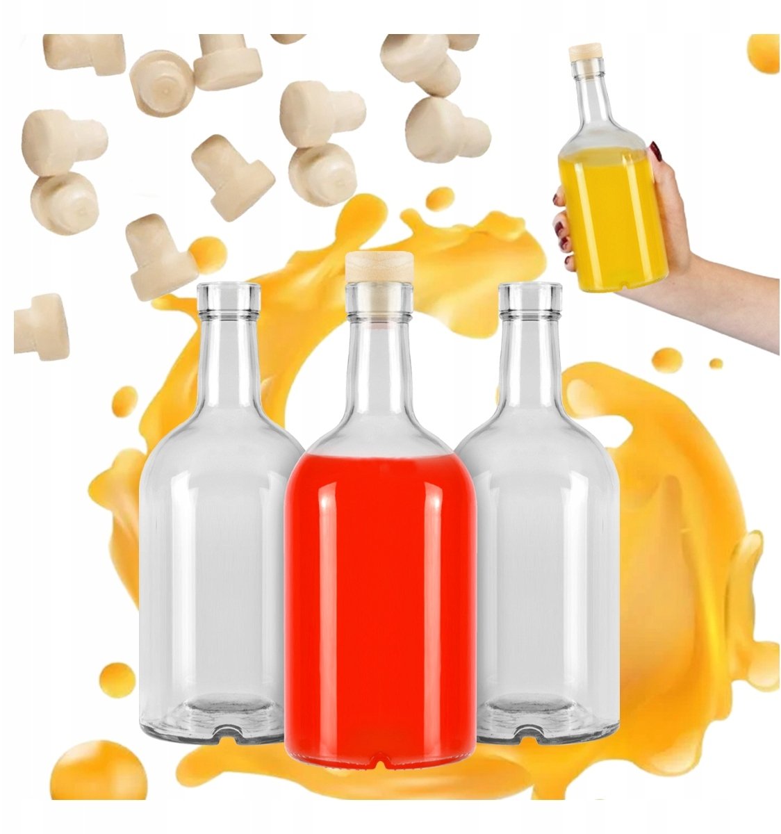 5X BUTELKA TADEK 500ml NA NALEWKI BIMBER WINO 0,5L