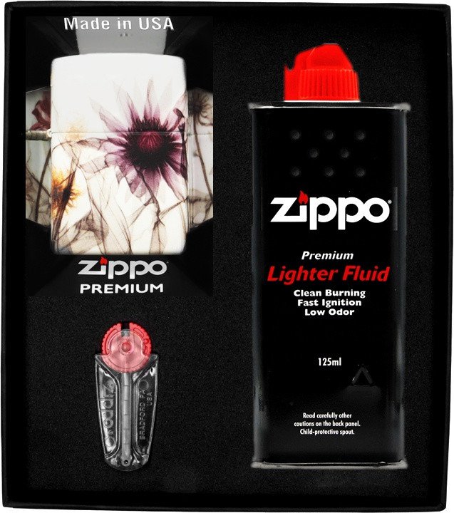 Zestaw ZIPPO Zapalniczka FLOWER X-RAY DESIGN Prezentowy No1