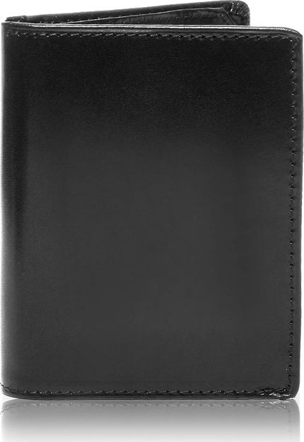 Belveder Elegancki portfel męski skórzany czarny BW18