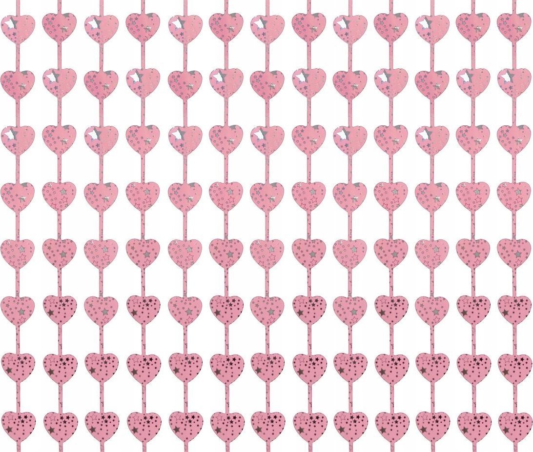 GoDan Kurtyna B&C serca liliowe nadruk 100x200cm