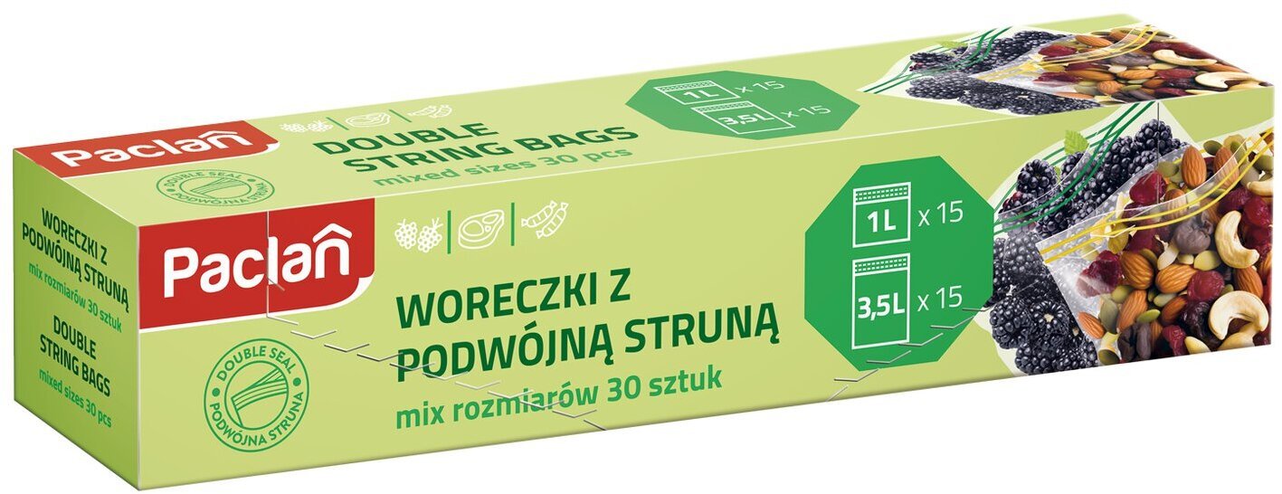 Paclan Woreczki strunowe MIX 1L i 3,5L po 15 szt.