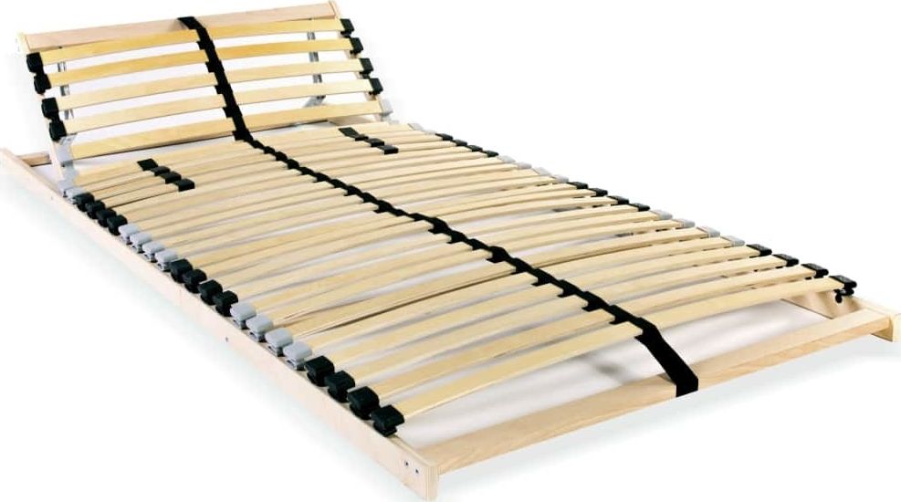 vidaXL Stelaż do łóżka z 28 listwami, drewno FSC, 7 stref, 80 x 200 cm
