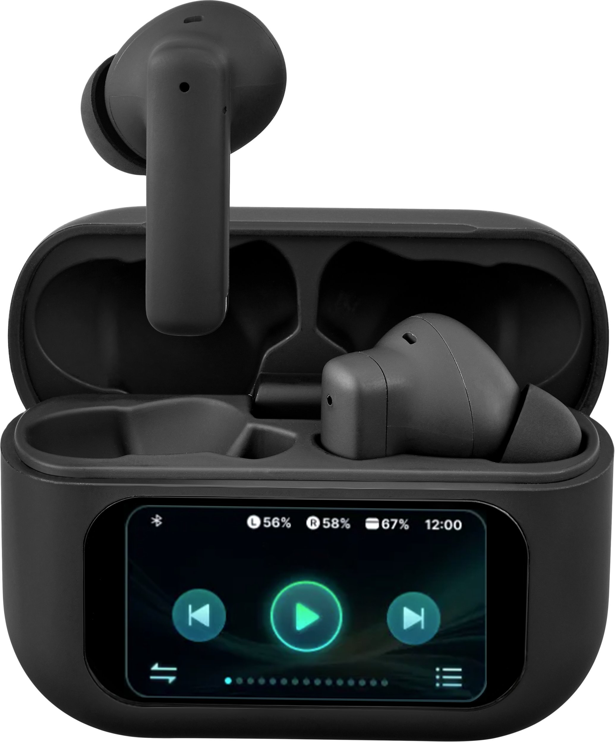 Słuchawki Streetz T600 TWS słuchawki STREETZ z LCD ANC i ENC czarne / T600-BLK / 6612104