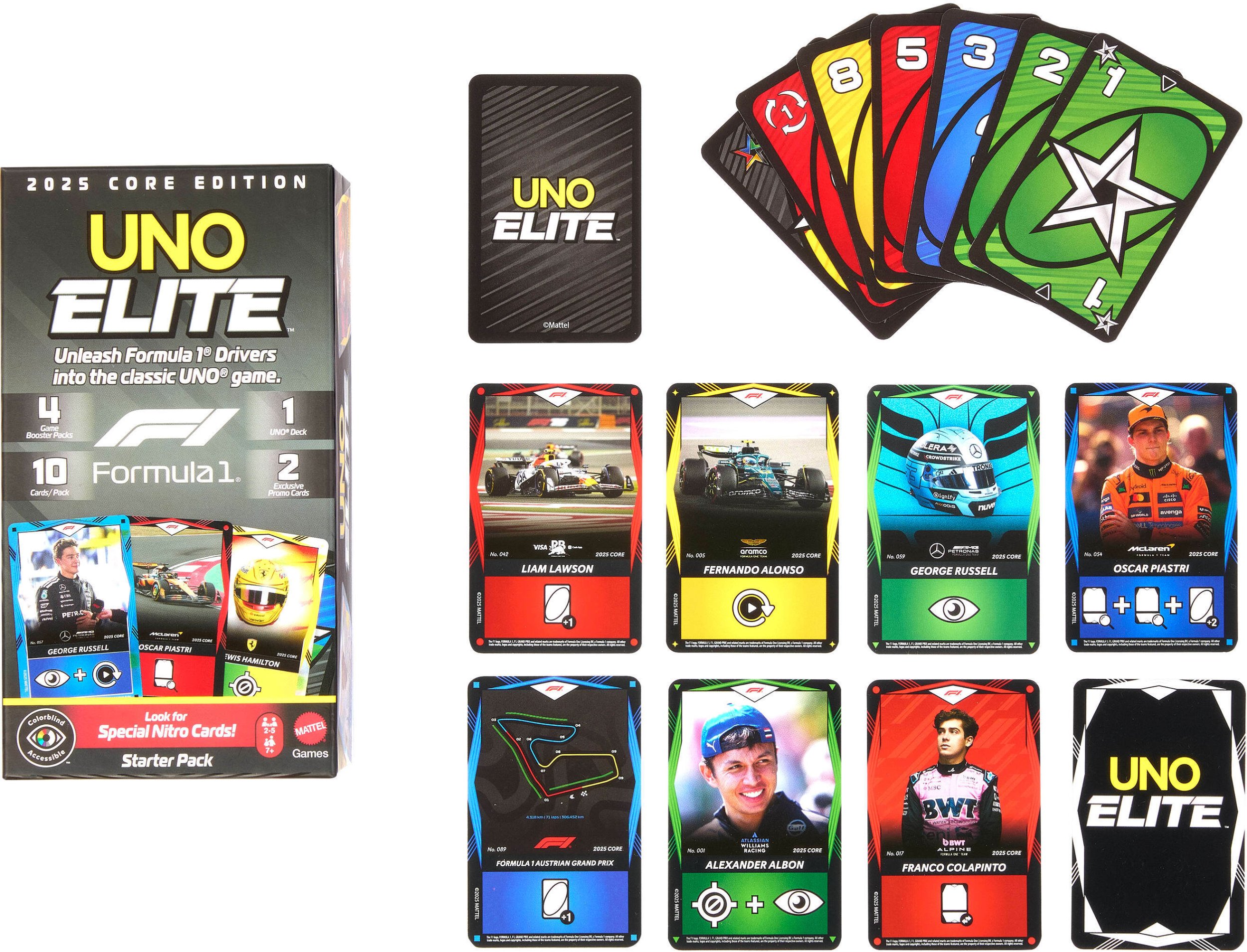 Mattel UNO ELITE F-1 karty (Starter Pack) (JLV42)