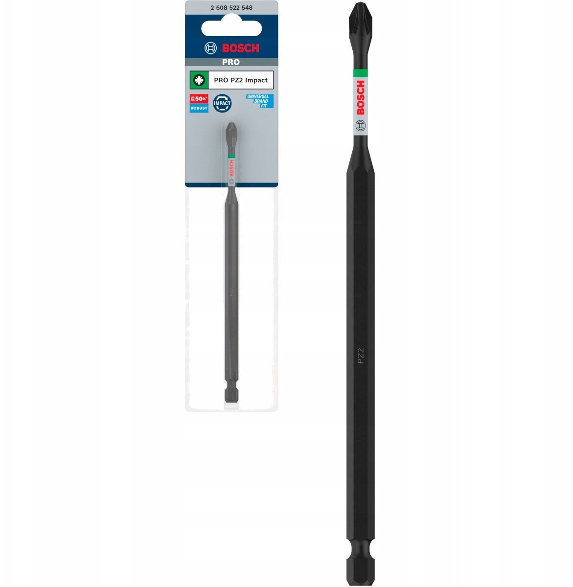 BIT,GROT KOŃCÓKA IMPACT PRO PZ2 150MM