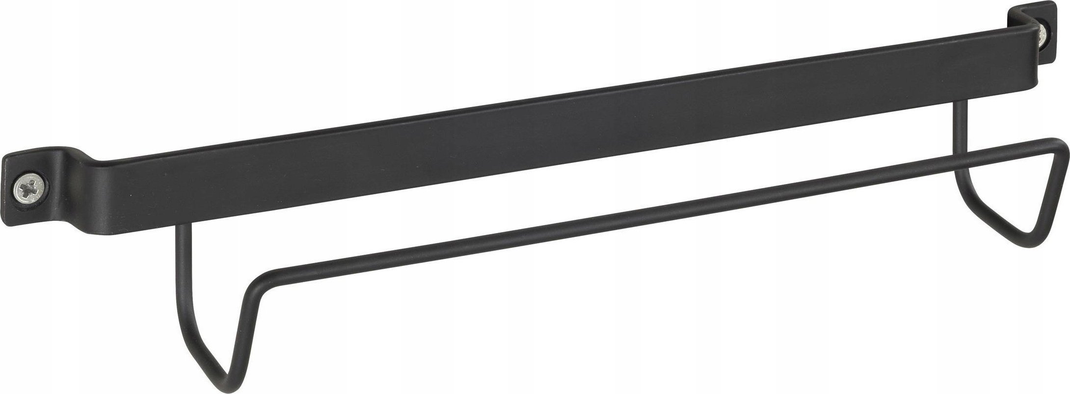 Wenko Uchwyt do składanych drabin, wykonany z metalu, kolor czarny, wymiary 33.5x6.5.7 cm,w zestawie śruby do mocowania, marka WENKO