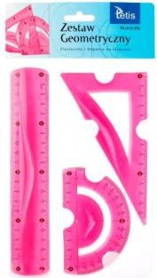 Tetis Zestaw geometryczny BL010-RK RĂłĹĽowy elastyczny