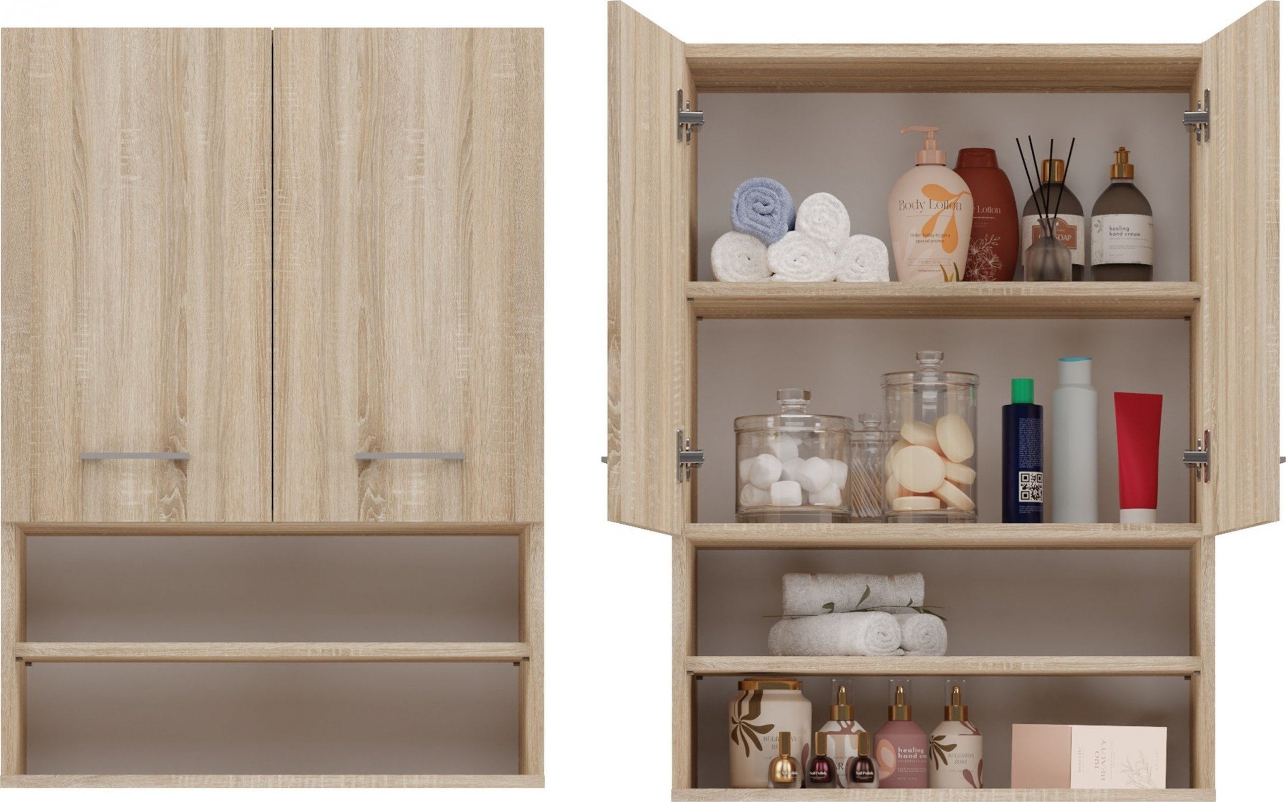 Topeshop SZAFKA ŁAZIENKOWA WISZĄCA POLA MINI DK - DĄB SONOMA