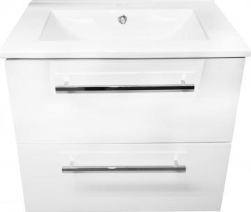 Deftrans Szafka łazienkowa z umywalką 60 wisząca PINIA biała