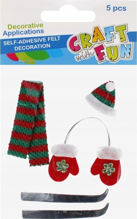 Craft with Fun OZDOBA BN FILC ZIMA SPRZYL 5SZT CF PBH 12/144