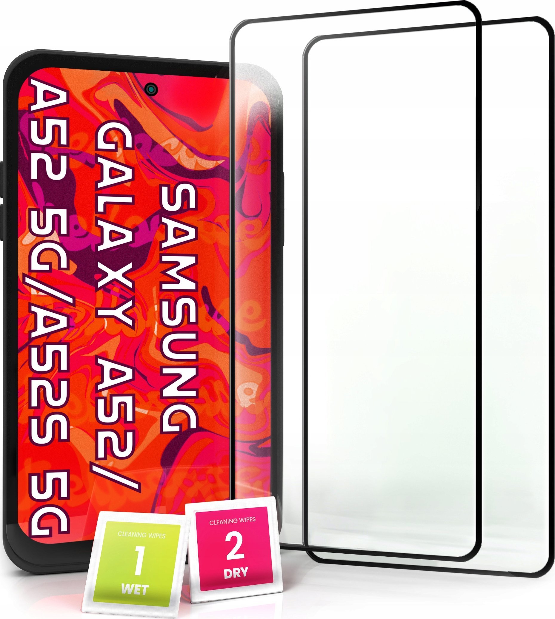 Hello Case 2-pak Szkło Hartowane do Samsung Galaxy A52 / A52 5G / A52s / A52s 5G 5D 9H