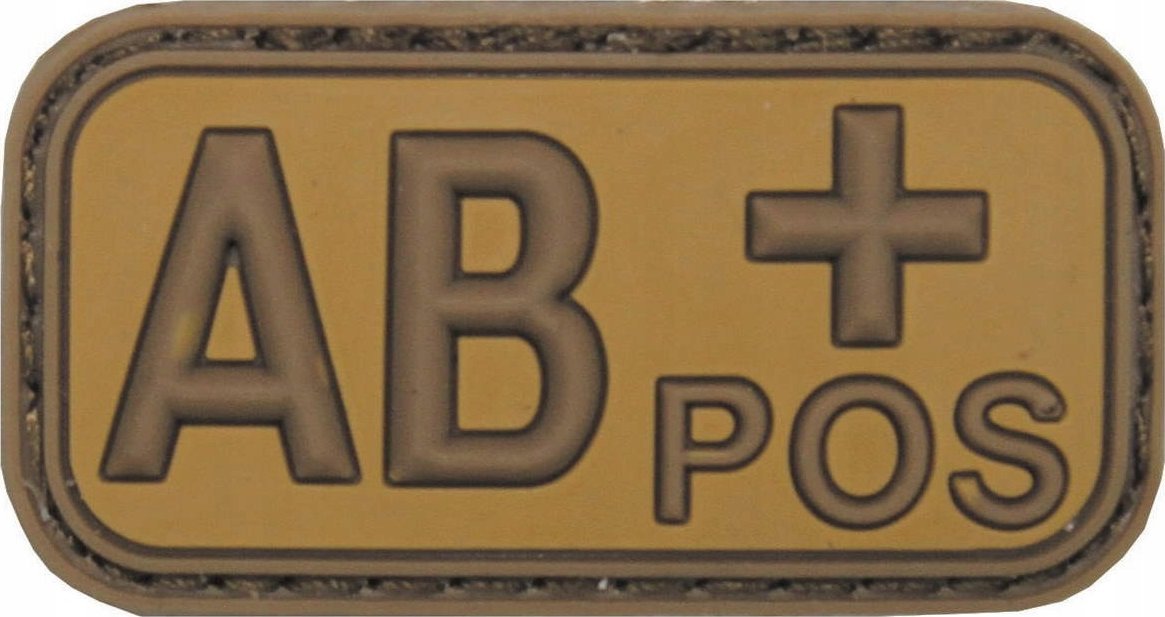 MFH Naszywka Marker naszywka grupy krwi gumowe AB+