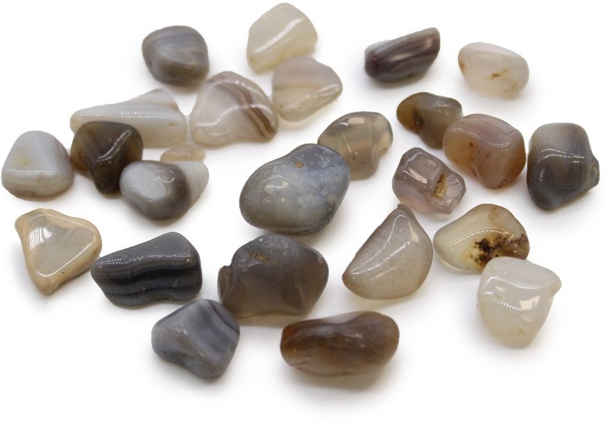 Kamień Afrykański Mały - Szary Agat | 24 sztuki