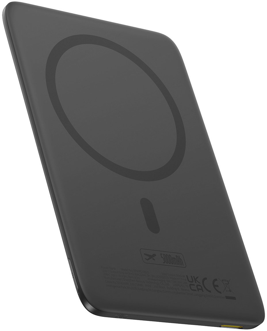 Powerbank Baseus Powerbank PicoGo AM41 Ultra-Slim 5000mAh 20W kompatybilny z MagSafe z kablem Simple USB-C 60W 30cm - czarny