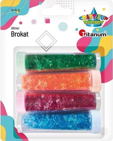 Titanum Brokat w fiolkach tęczowy 4 kolory