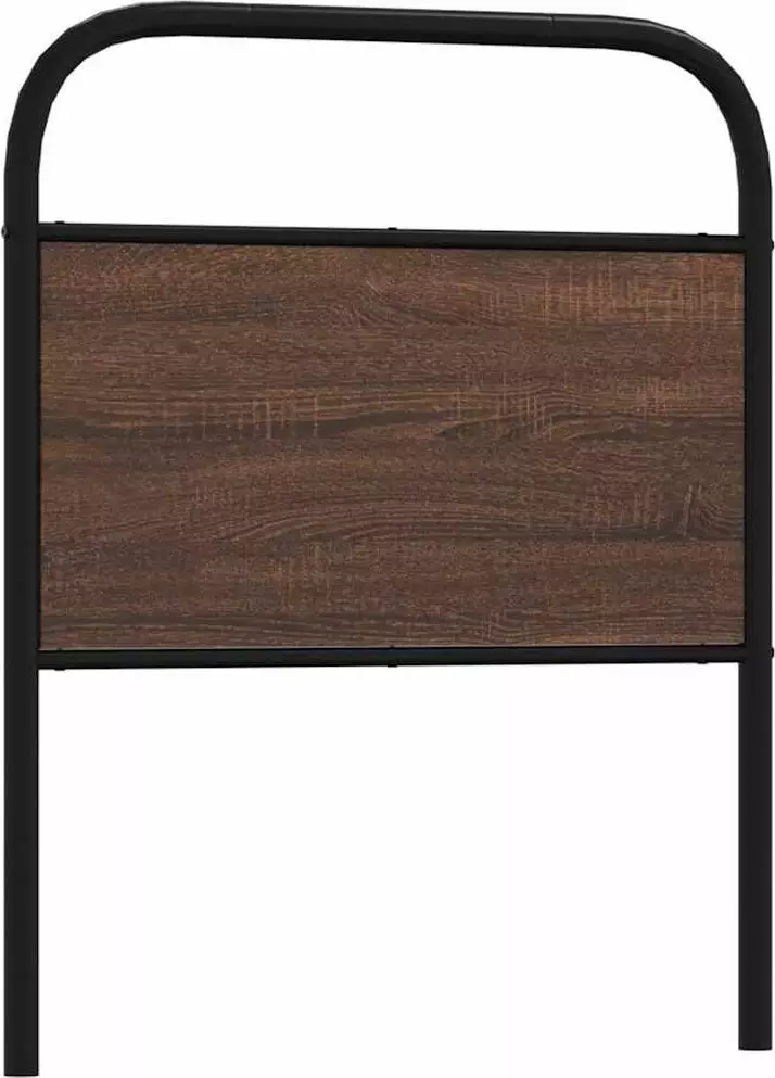 vidaXL vidaXL Wezgłowie, brązowy dąb, 80 cm, stal i materiał drewnopochodny