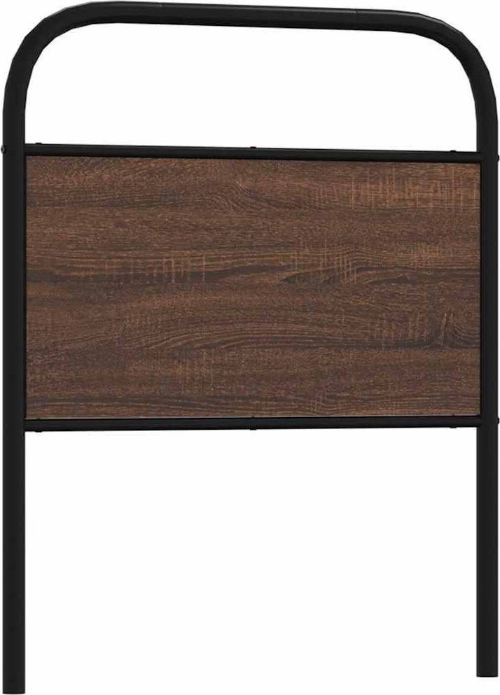vidaXL vidaXL Wezgłowie, brązowy dąb, 80 cm, stal i materiał drewnopochodny