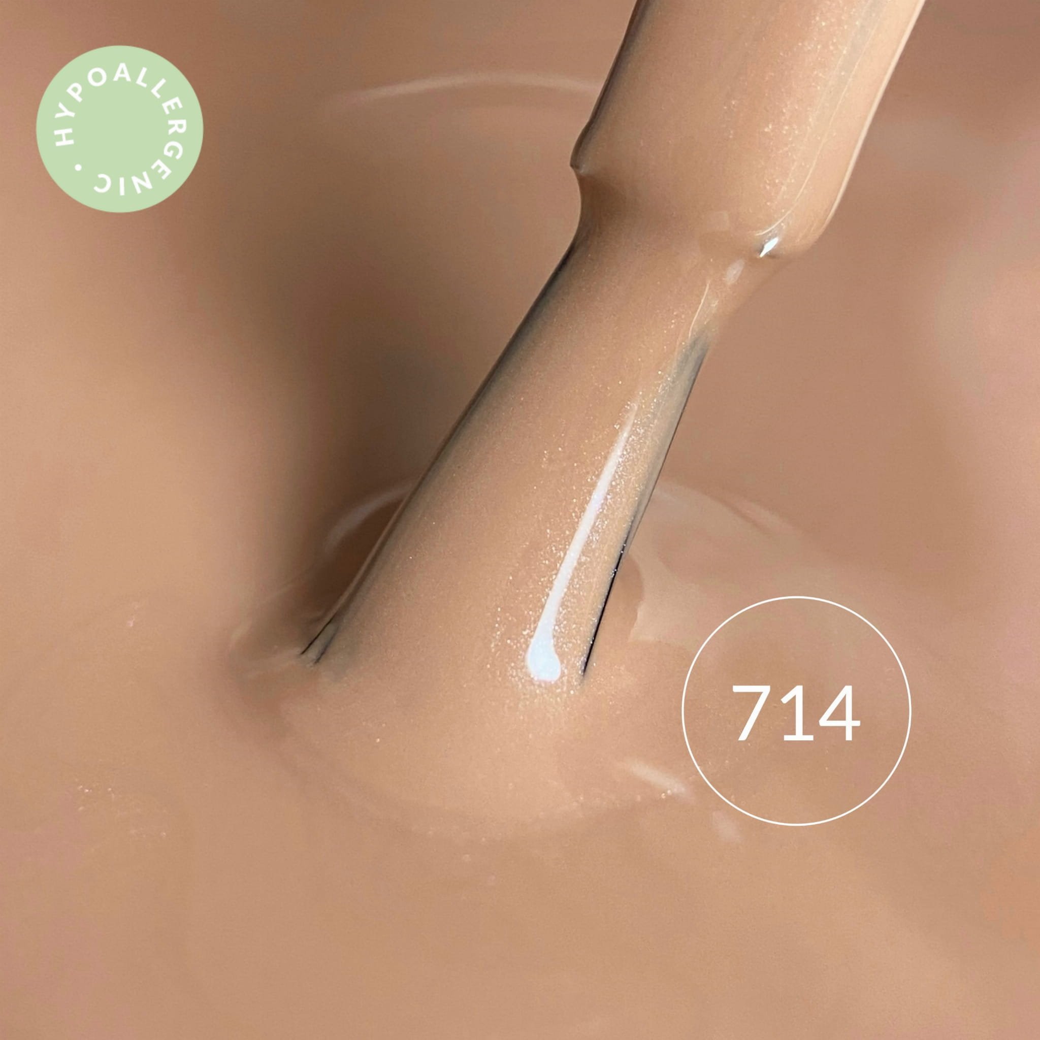 Cosmetics Zone Cosmetics Zone Lakier hybrydowy hipoalergiczny brązowy perłowy 7ml Coffee Bean 714