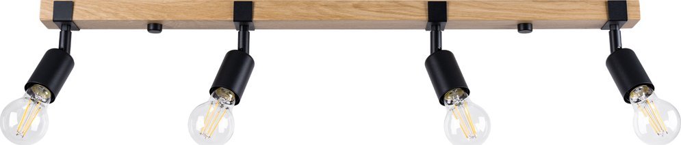 Lampa sufitowa Sollux Lighting SOLLUX Plafon ZUCA 4 czarny 4 x E27 SL.1298