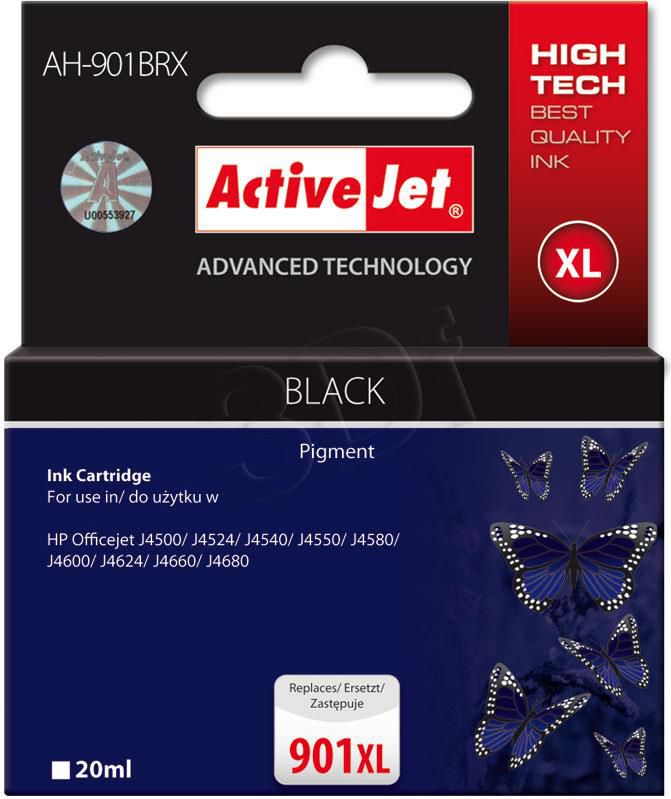 Tusz Activejet tusz AH-901BRX / CC654AE nr 901XL (black)