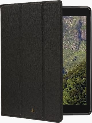 Etui na tablet dbramante Milan Flip-Hulle na tablet - skóra licowa - Night Black - 10.2" - na Apple 10.2-calowy iPad (9. generacja)