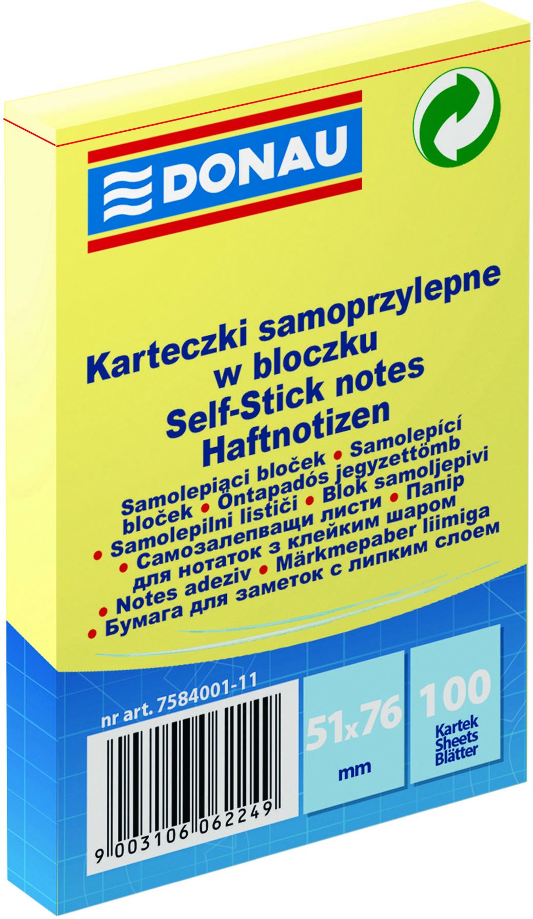Donau Notesy samoprzylepne 51x76 (7584001)
