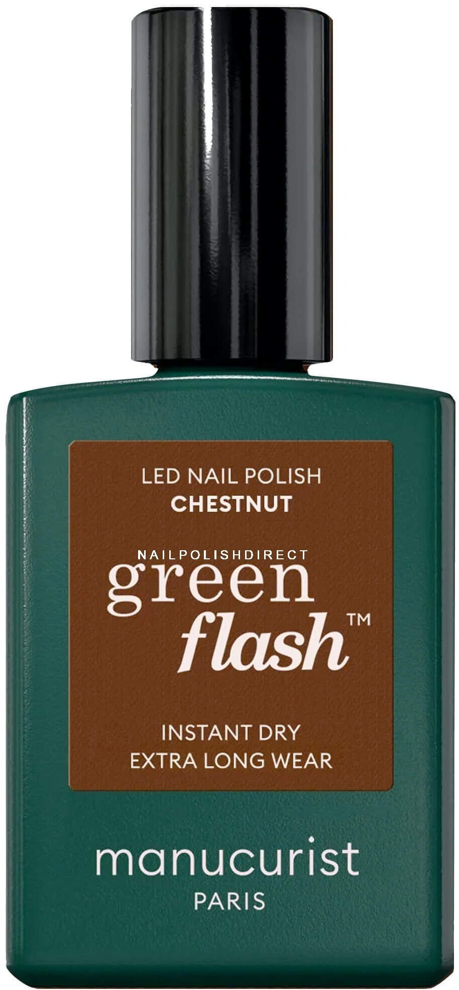MANUCURIST_Green Flash Led Gel Nail Lacquer lakier do paznokci Chestnut 15ml