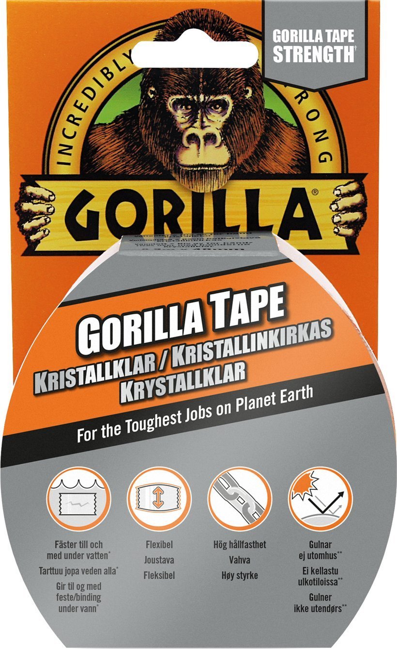 Gorilla Sports Gorilla Clear Repair Tape - 48mm - Klar - 8,2 m.