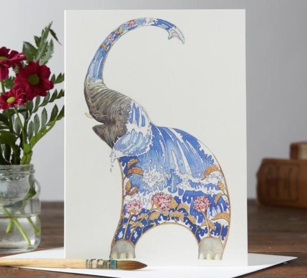 DM Collection Karnet A031 B6 + koperta Słoń w wodzie