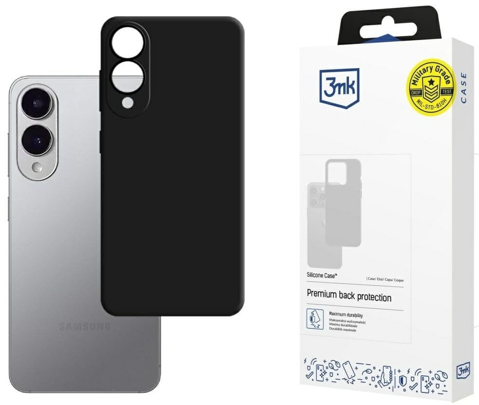 Etui 3MK Silicone Case do Samsung Galaxy S25 Edge czarny