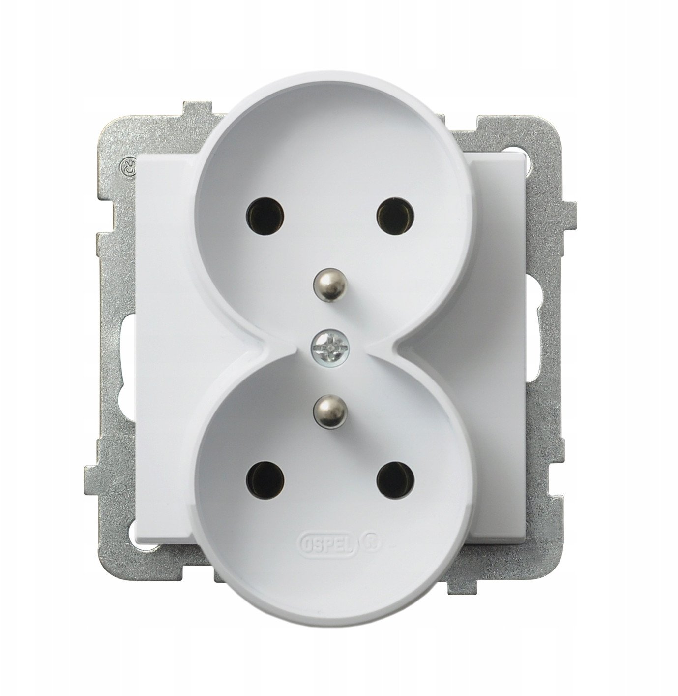 GP-2RRZ/m/75 SONATA Gniazdo podwójne z uziemieniem moduł bez ramki biały mat GP-2RRZ/m/75