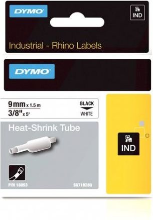 Dymo ETYKIETA RURKA TERMOKURCZLIWA 9mm BIAŁA 18053