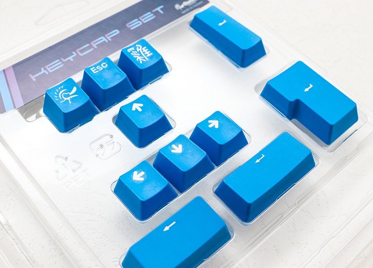 Ducky Ducky PBT Double-Shot Keycap Set, blau, 11 Tasten