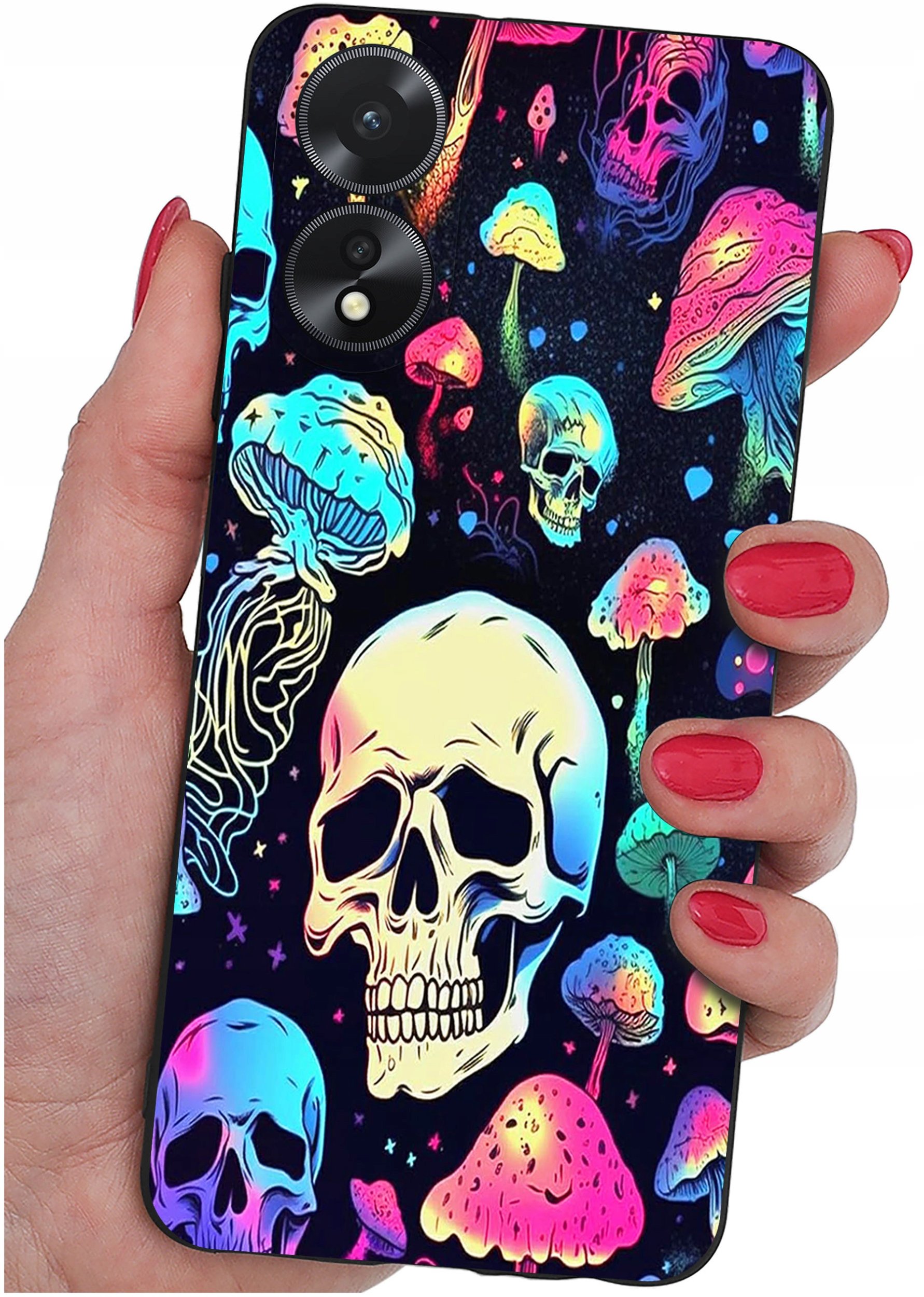 ETUI do Oppo A38 4G WZORY |SILIKONOWE MATT CASE + SZKŁO 9H