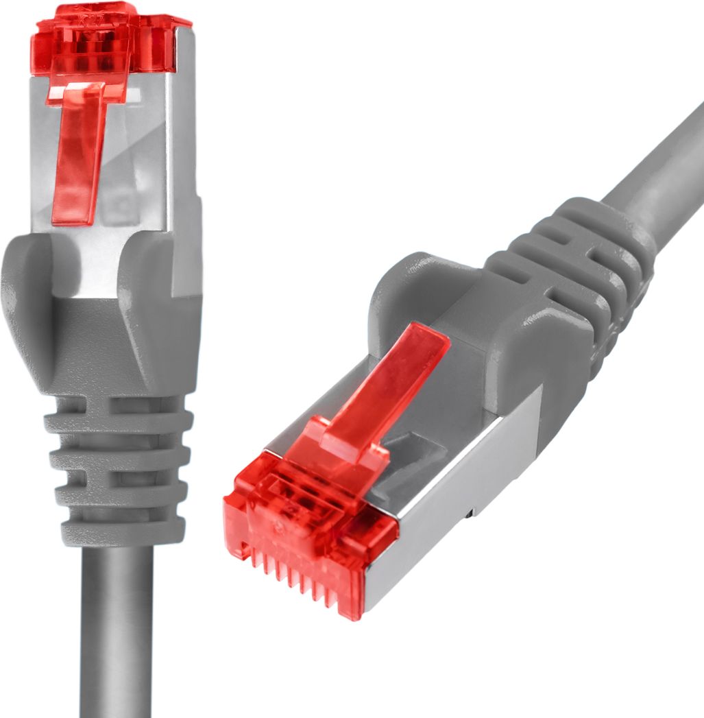 Spacetronik Kabel RJ45 CAT 6 S/FTP AWG27 LSZH szary 0,5m