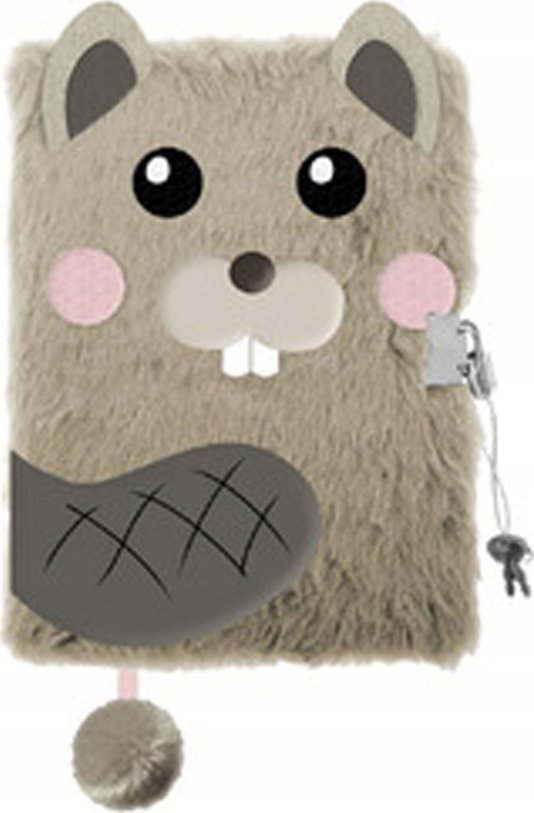 MAJEWSKI Pamiętnik z kłódką włochacz bóbr A5 96 kartek