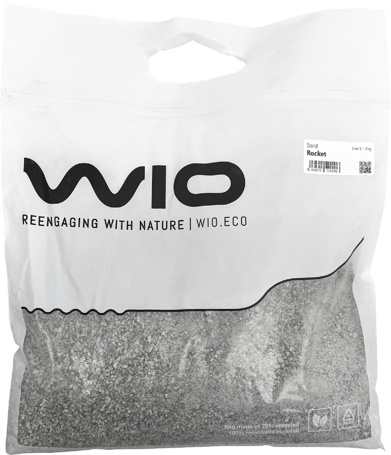 Aqua Nova WIO Rocket Sand, piasek dekoracyjny ciemnoszary, 2kg, worek