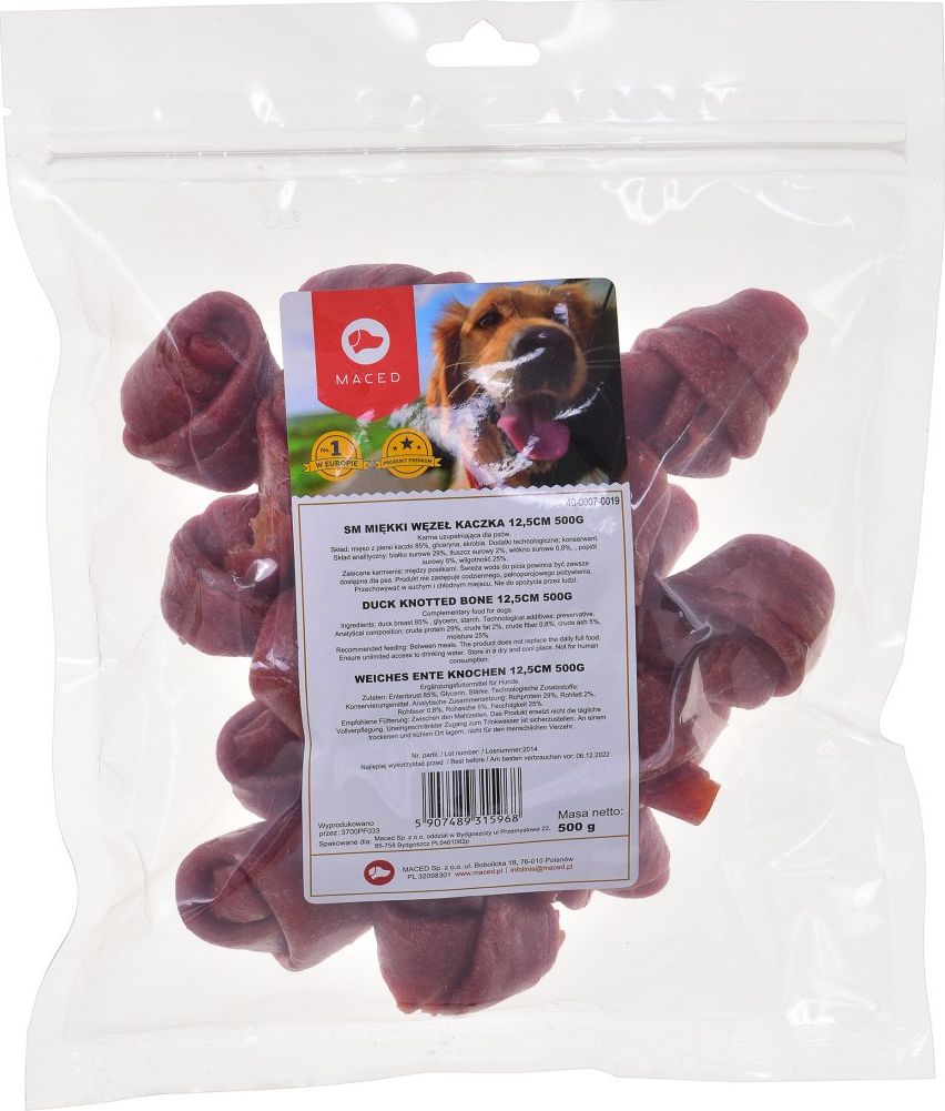 Maced Przysmak dla psa - miękki węzeł z kaczką 500 g