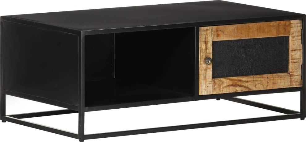 vidaXL Stolik kawowy, 90 x 50 x 35 cm, surowe drewno mango