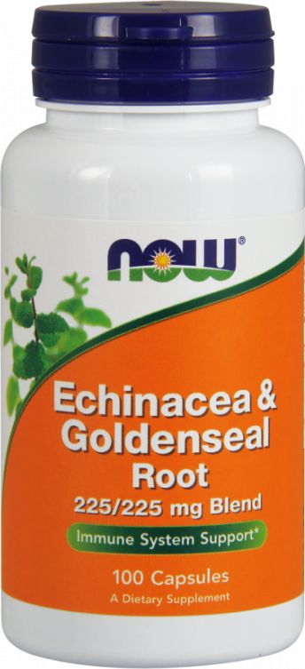 NOW Foods - Echinacea & Złoty korzeń (Gorzknik Kanadyjski), 100 vkaps