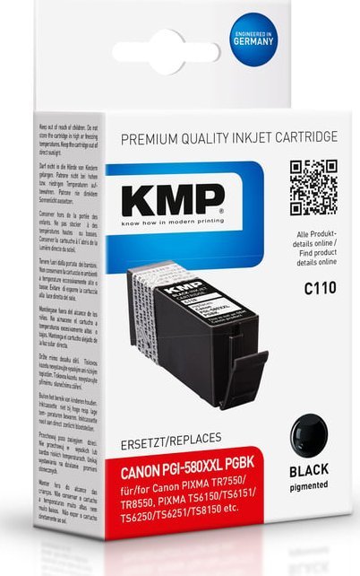 Tusz KMP KMP C110 ink cartridge black compatible with Canon PGI-580XXL