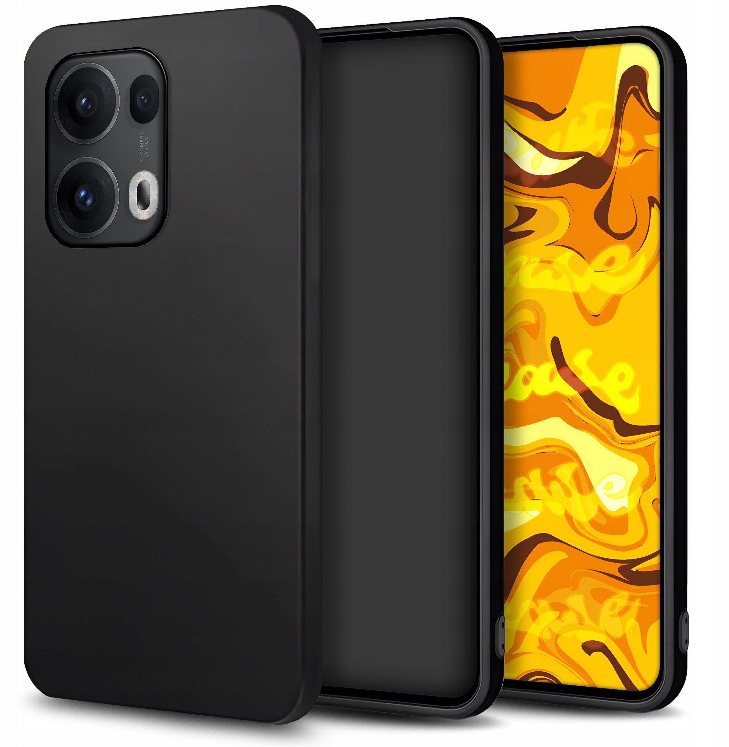 Etui do Oppo Reno13 Pro 5G (Czarne, Matowe, Obudowa, Slim, Silikon, Plecki)