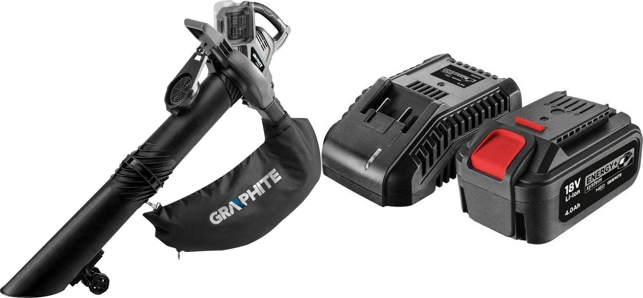 Graphite Odkurzacz do liści (58G036) + akumulator 4 Ah z ładowarką 58GE132