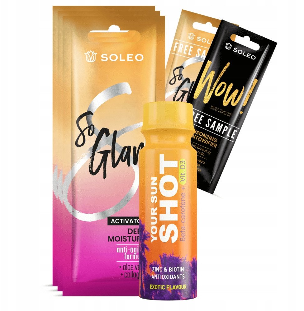 Soleo So Glam 3x15ml Przyspieszacz Opalania + Gratisy