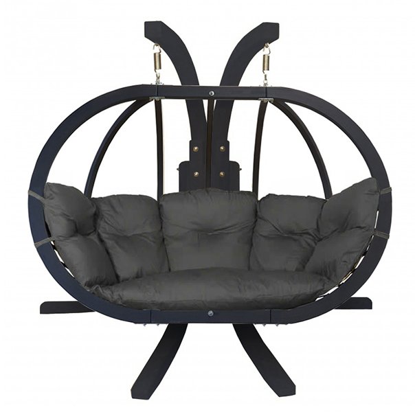 Zestaw: stojak Sintra Antracyt + fotel Swing Chair Double Antracyt (10), grafitowy Sintra + Swing Chair Double (10)